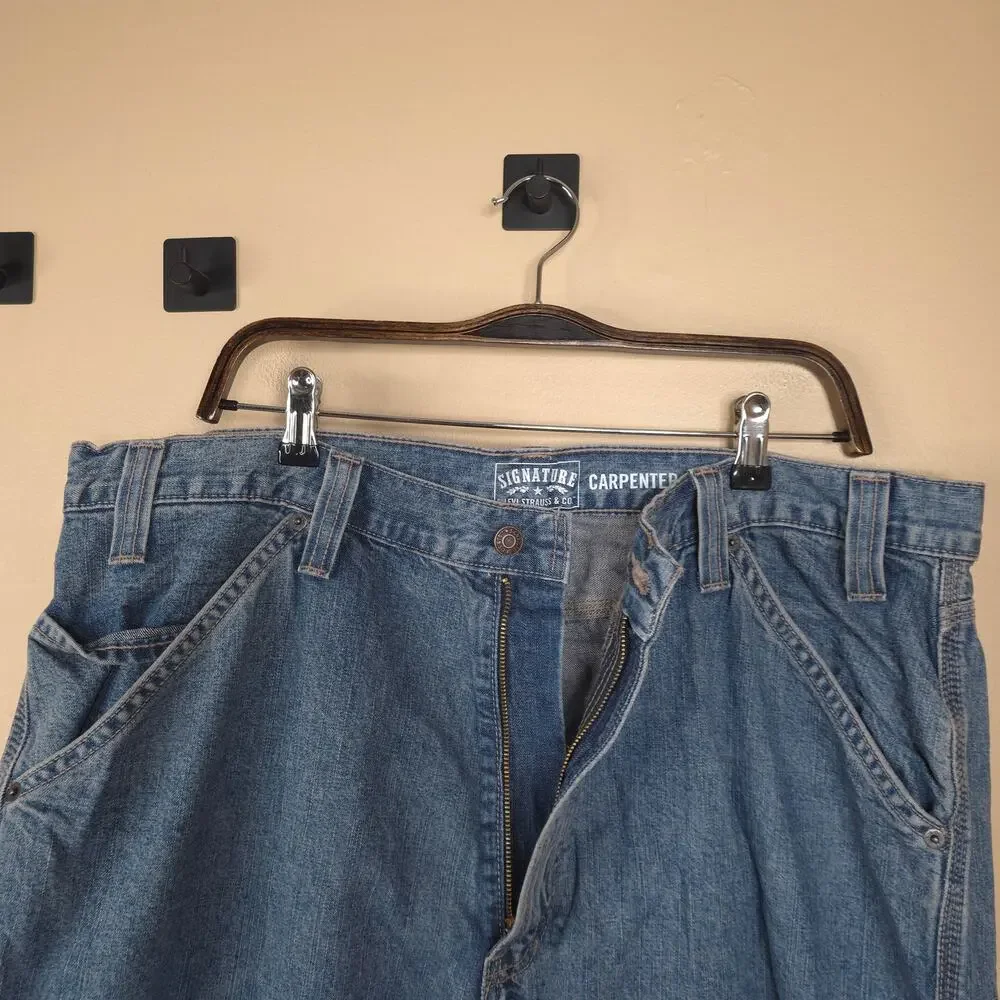 Levi's Signature Carpenter Light Wash Denim Jeans Size 38x30